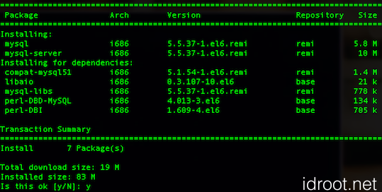 install mysql database server