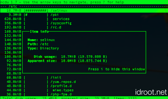 Check Disk Space Usage With Ncdu Utility