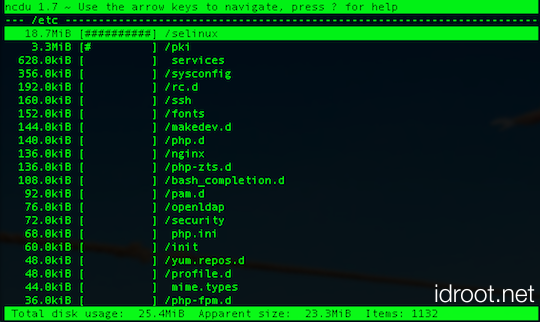 Check Disk Space Usage With Ncdu Utility