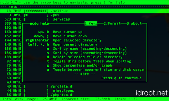 Check Disk Space Usage With Ncdu Utility