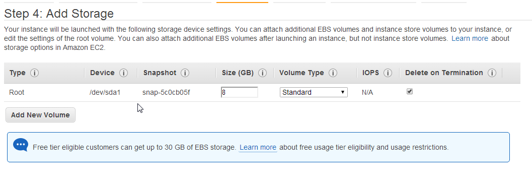 SOLVED - Why Amazon EC2 instance has only 8 GB spaces