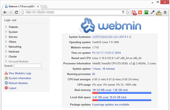 Install Webmin on CentOS