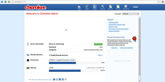 Install Cherokee Web Server on CentOS 6