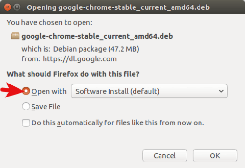 install google chrome ubuntu terminal