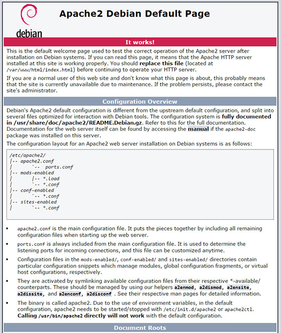 debian install apache php