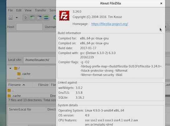 filezilla debian