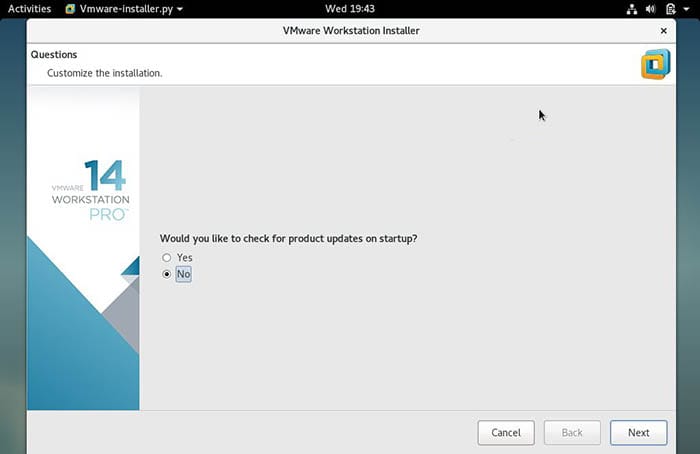 Install VMware Workstation on CentOS 7