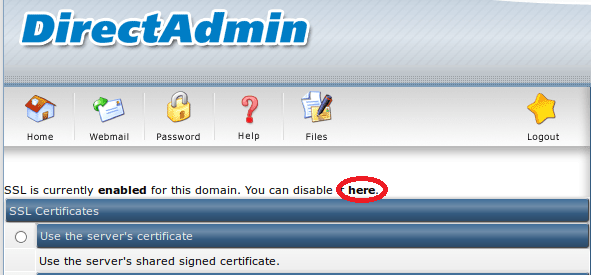 Install Let’s Encrypt SSL using DirectAdmin