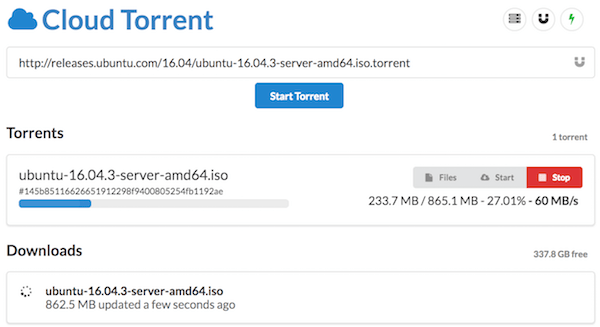 Install Cloud Torrent on Debian 9