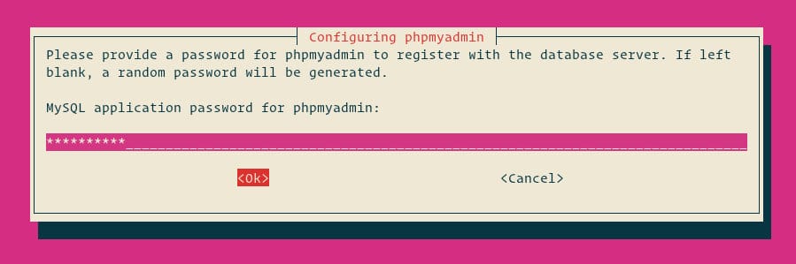 Configure DB on phpMyAdmin