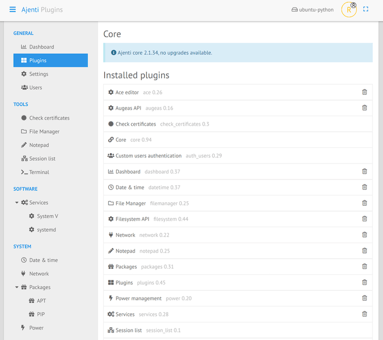 Install Ajenti Control Panel on CentOS 8