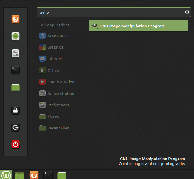 Install GIMP on Linux Mint 20