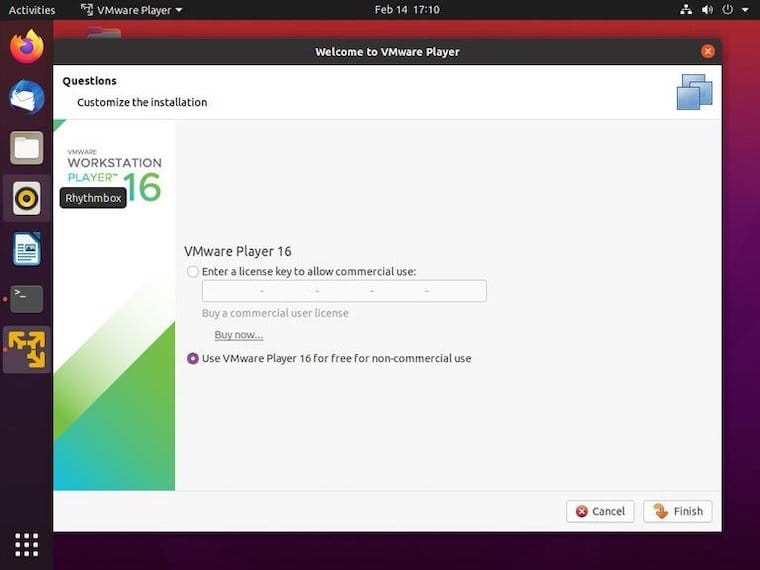 Install VMware Workstation Player on Ubuntu 20.04