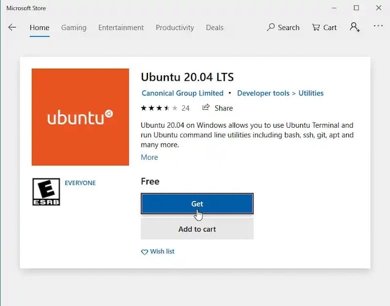 Install Ubuntu 20.04 on Windows 10