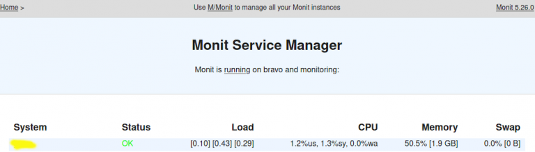 monit web port