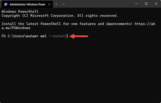 Install WSL (Windows Subsystem for Linux) on Windows 11