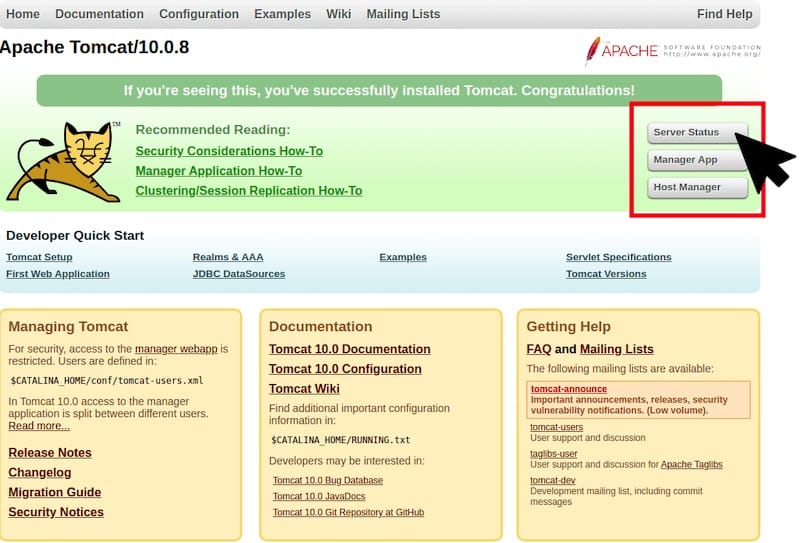 Install Apache Tomcat on Debian 11 Bullseye