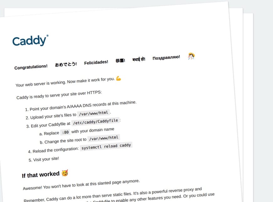 Install Caddy Web Server on Fedora 39
