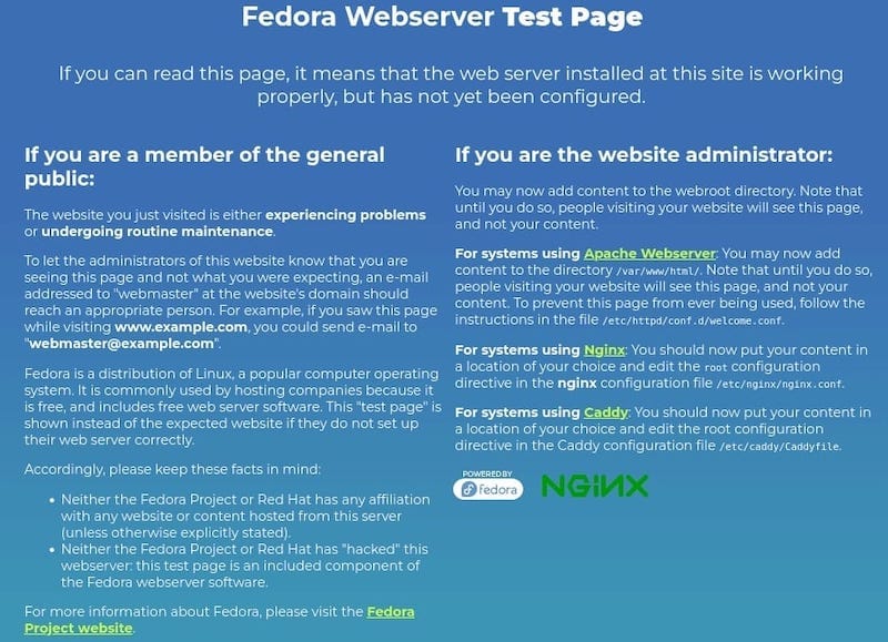 Install Nginx on Fedora 40