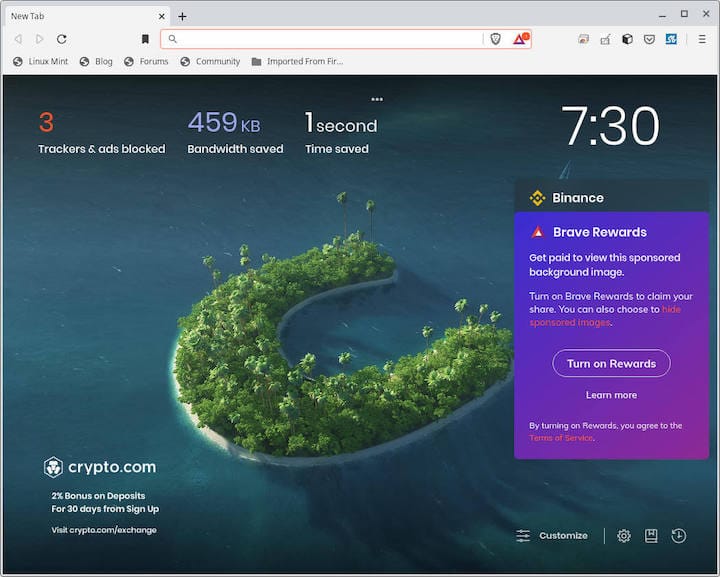 Linux Mint 21 Vanessa に Brave Browser をインストールする