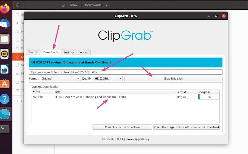Install ClipGrab on Ubuntu 20.04 LTS Focal Fossa