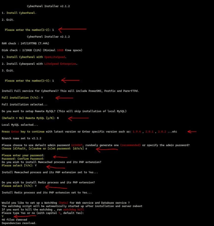 Install CyberPanel on AlmaLinux 8