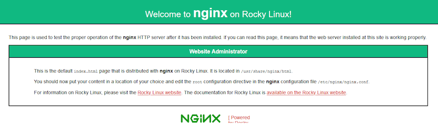 Install Nginx on Rocky Linux 9