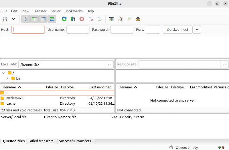 Ubuntu 22.04 LTS Jammy Jellyfish に FileZilla をインストールする