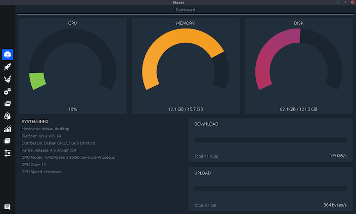 stacer linux task manager