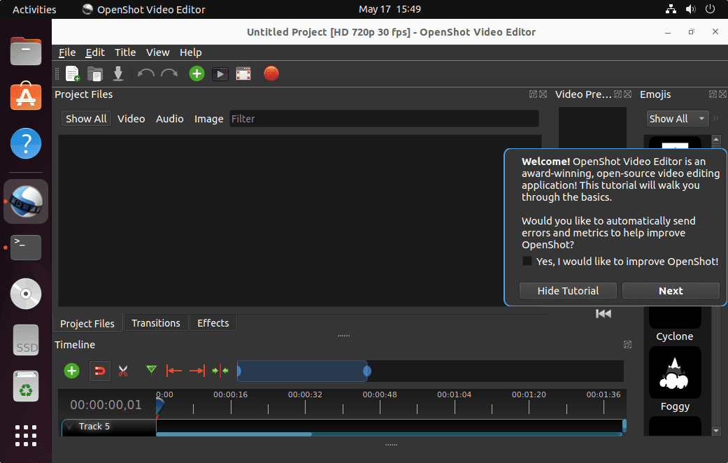 Install OpenShot on Ubuntu 22.04 LTS Jammy Jellyfish