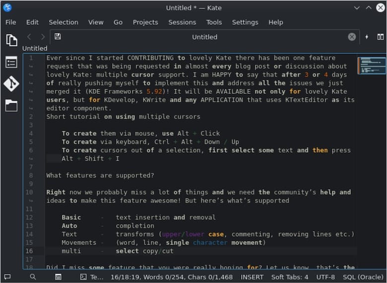 Install Kate Text Editor on Fedora 37