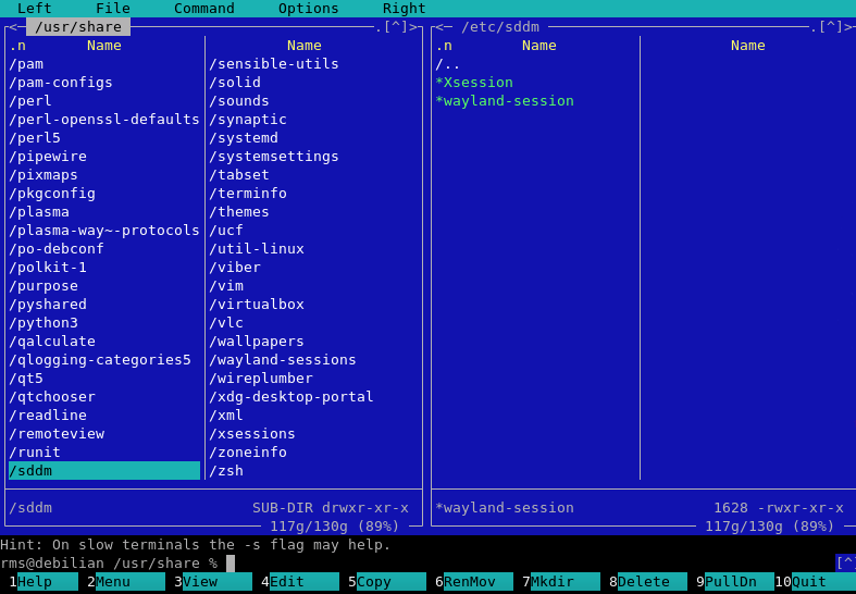 Install Midnight Commander on Fedora 41