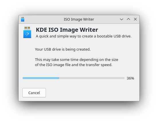 Install KDE ISO Image Writer on AlmaLinux 10